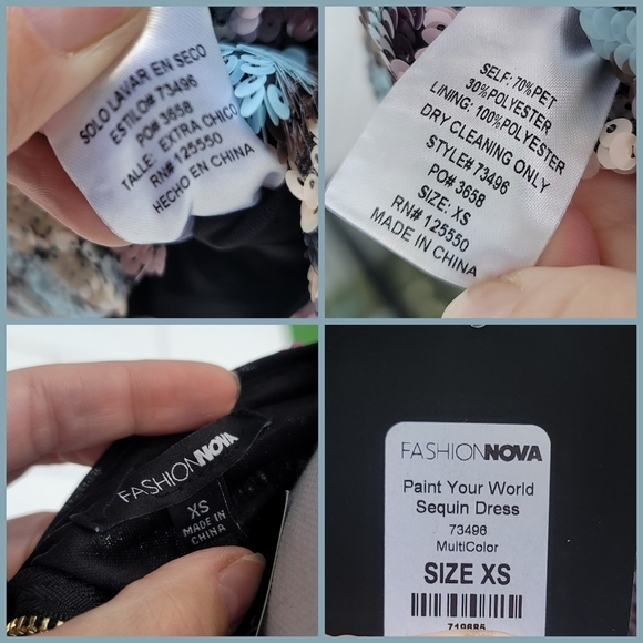 Nova Luxe Multicolor Sequin Strapless Mini Dress ✦ Paint Your World ✦ XS ✦ NWT - Picture 14 of 16